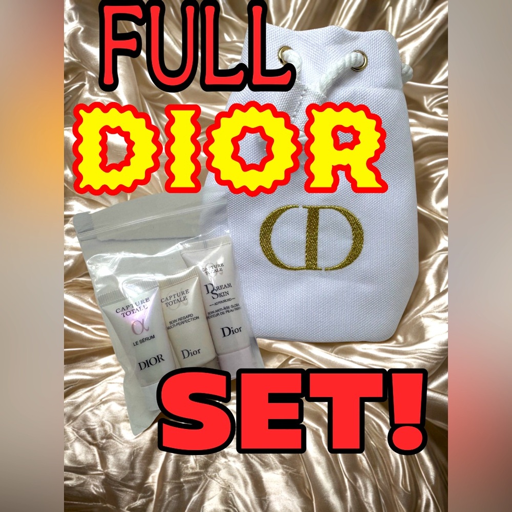 Dior Logo Bucket Bag W Skincare Set Totale Skincare New Rare Exclusive - Picture 10 of 10